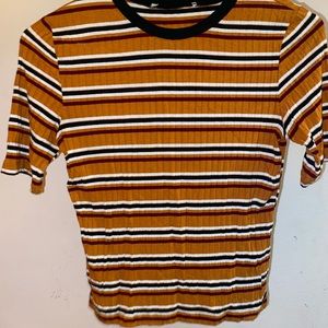 Orange/red/black/white crop top!